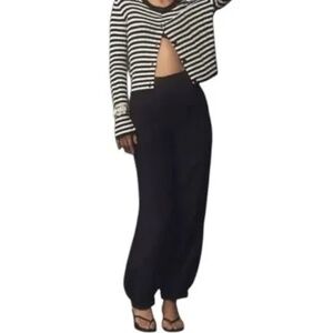 Anthropologie Pilcro Boot Tuck Parachute Pant Joggers Black Size 29 NWOT